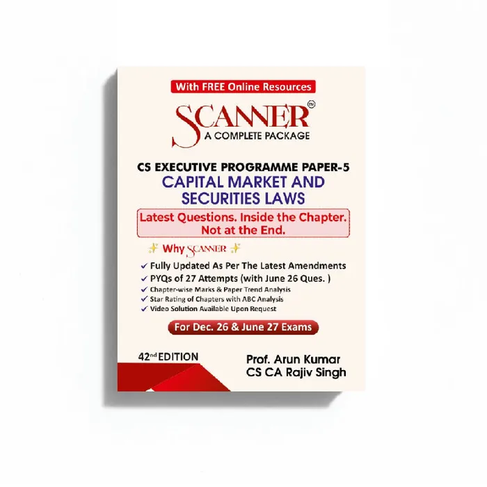 CS Executive Paper - 5 Capital Market and Securities Laws For Dec. 26 & June. 27 Exams