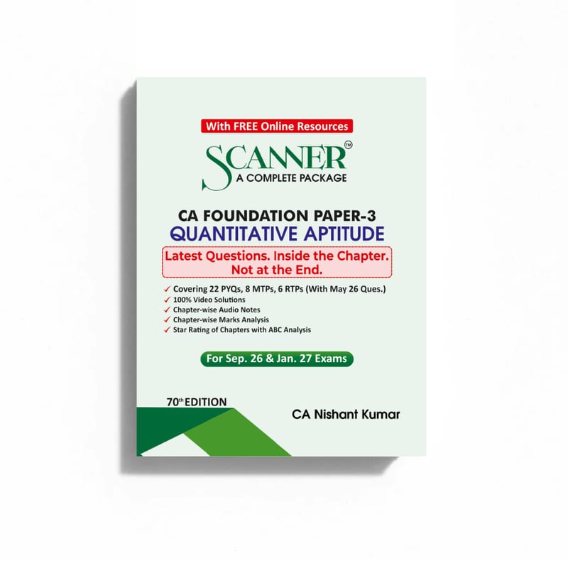 CA Foundation Paper - 3 Quantitative Aptitude For Sep. 26 & Jan. 27 Exams