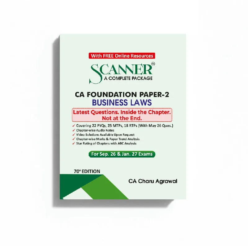 CA Foundation Paper - 2 Business Laws For Sep. 26 & Jan. 27 Exams