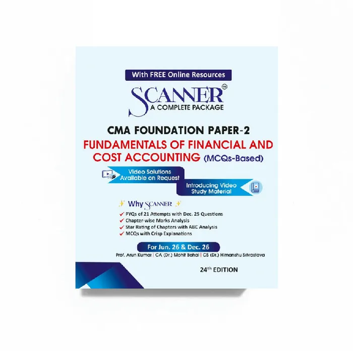 CMA Foundation Paper - 2 Fundamentals of Financial and Cost Accounting for Jun.26 & Dec.26