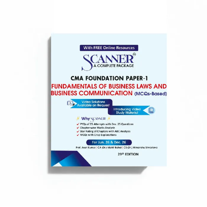 CMA Foundation Paper - 1 Fundamentals of Business Laws and Business Communication for Jun.26, Dec.26