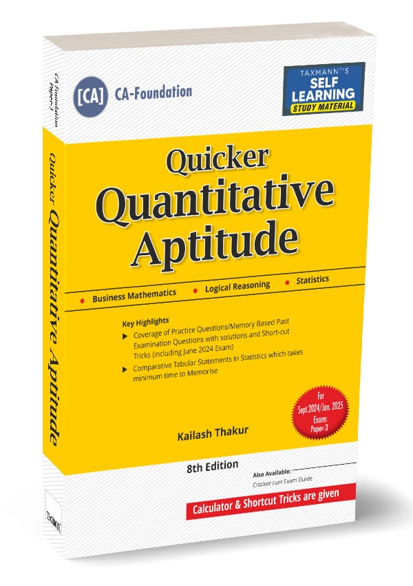 QUICKER Quantitative Aptitude (Maths | LR | Stats) | Study Material
