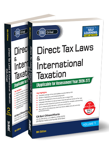 Direct Tax Laws & International Taxation (DT) – Study Material | A.Y. 2026-27 | May/Sept. 2026/Jan.2027 Exams