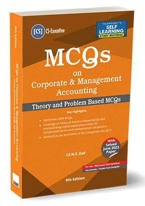 Corporate & Management Accounting (CMA) | MCQs | Virtual Book
