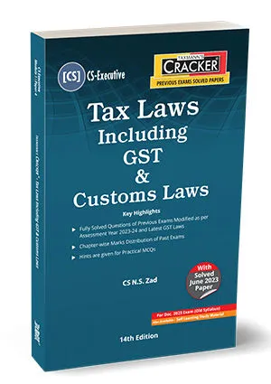 Tax Laws including GST & Customs Laws (Tax) | CRACKER | A.Y. 2023-24 | Virtual Book