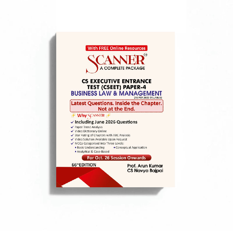 CSEET Paper - 4 Business Law & Management For Oct.26 Session Onwards