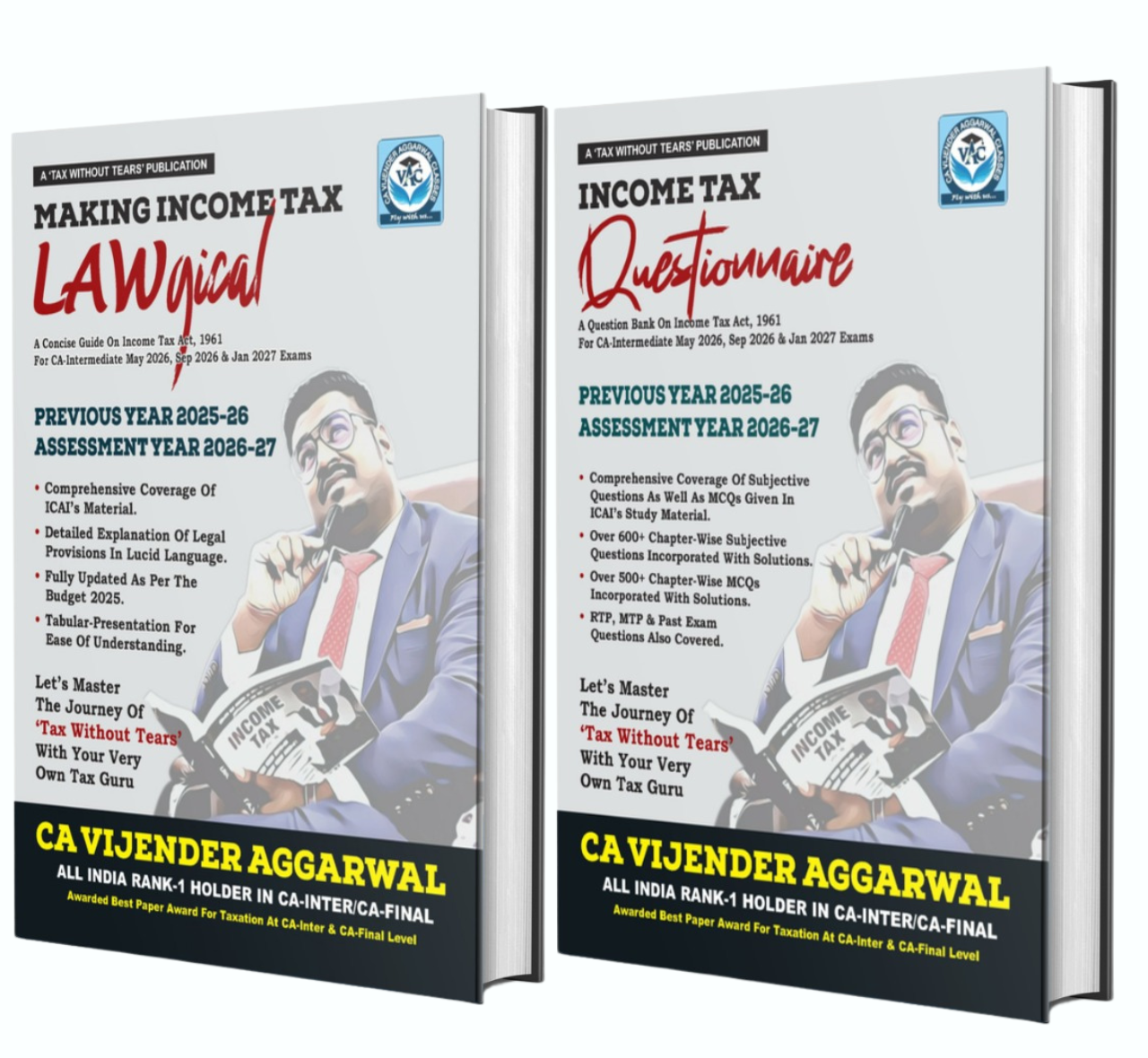 Income Tax Books Combo For Sep 2026 & Jan 2027 Exams (LAWgical Provisions Book + Questionnaire Book)