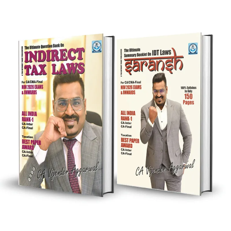 CA Final IDT Books Combo – Question Bank & Saransh Summary Booklet (Nov 2026 Exams & Onwards)