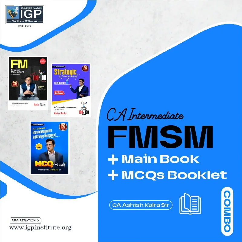 CA Inter - FM Main Book & SM Main Book & FM SM MCQ Book