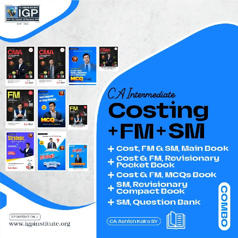 CA Inter Costing (CMA) & FM SM All Book Combo