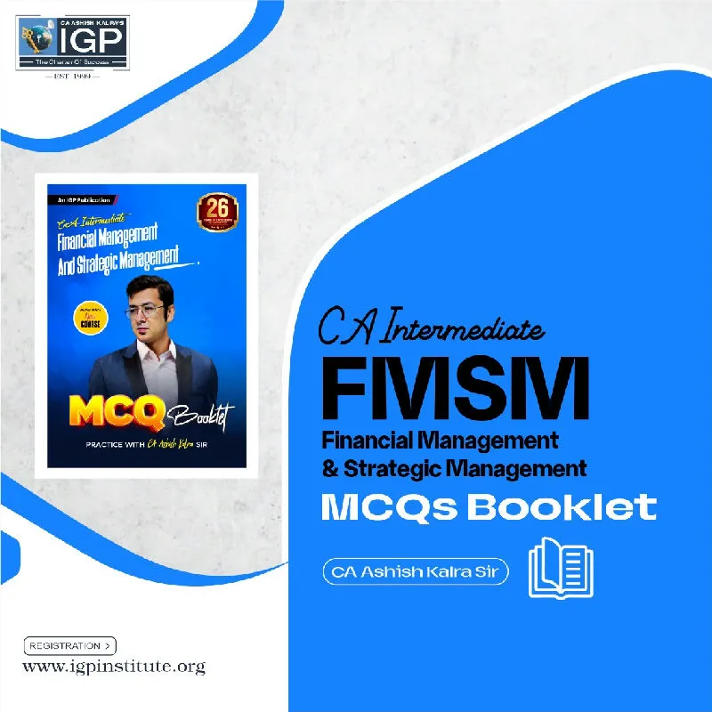 CA Inter - FM SM MCQ Booklet Book New Syllabus