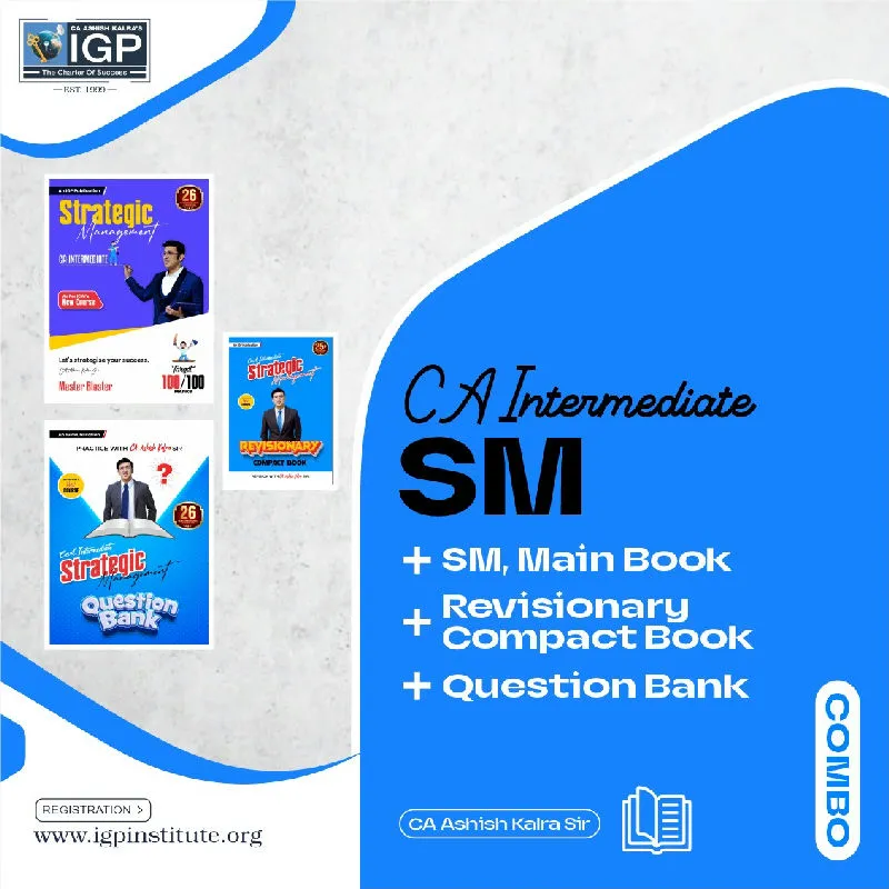 CA Inter - SM Main Book & Question Bank & Revisionary Compact Book New Syllabus