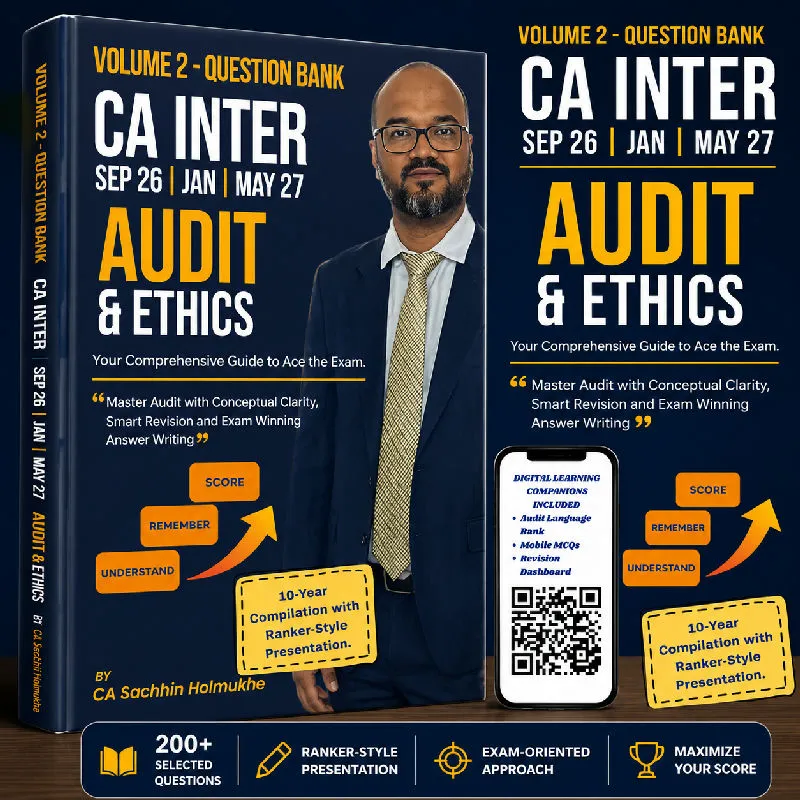CA Inter – Audit & Ethics – Vol 2 – Question Bank – Sep 2026 / Jan & May 2027