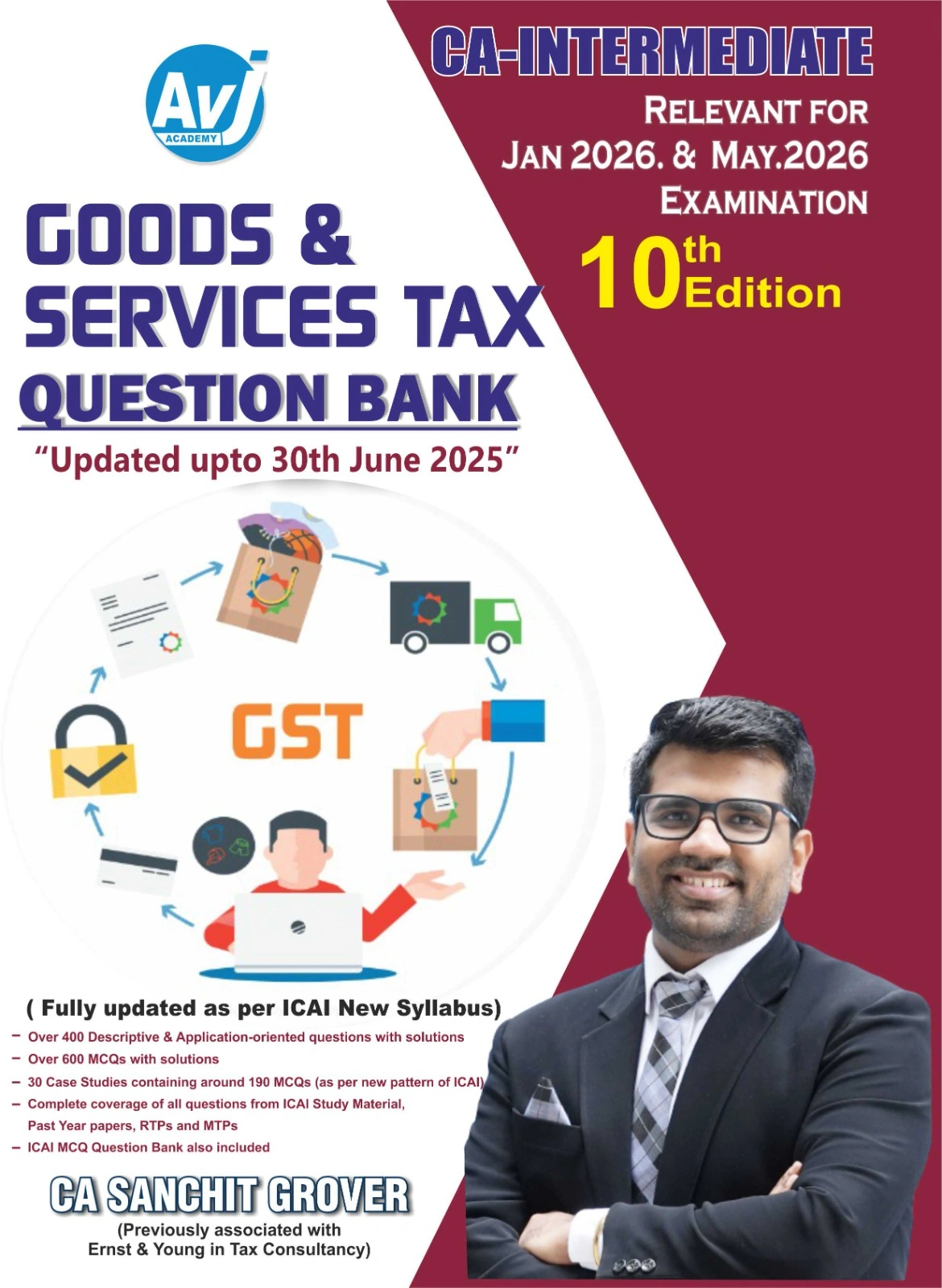 Goods and Services Tax (GST) CA Inter Group 1 Question Bank | By CA Sanchit Grover – AVJ Academy