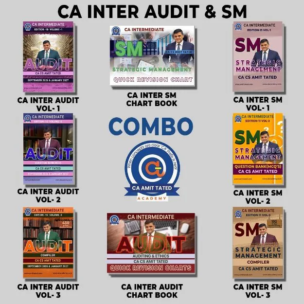 CA INTER AUDIT & SM COMBO BOOKS ( EDITION 10 ) BY CA CS AMIT TATED