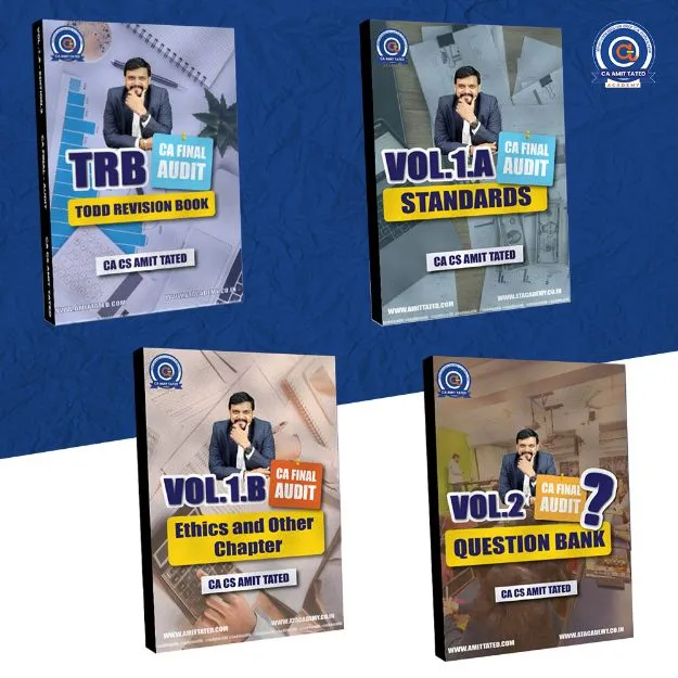CA Final Audit Book Set (TRB + Standards + Ethics + Question Bank) By CA CS Amit Tated