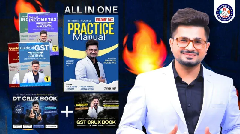Income tax and GST Main Books + Income Tax Practice Manual + Both Crux Books