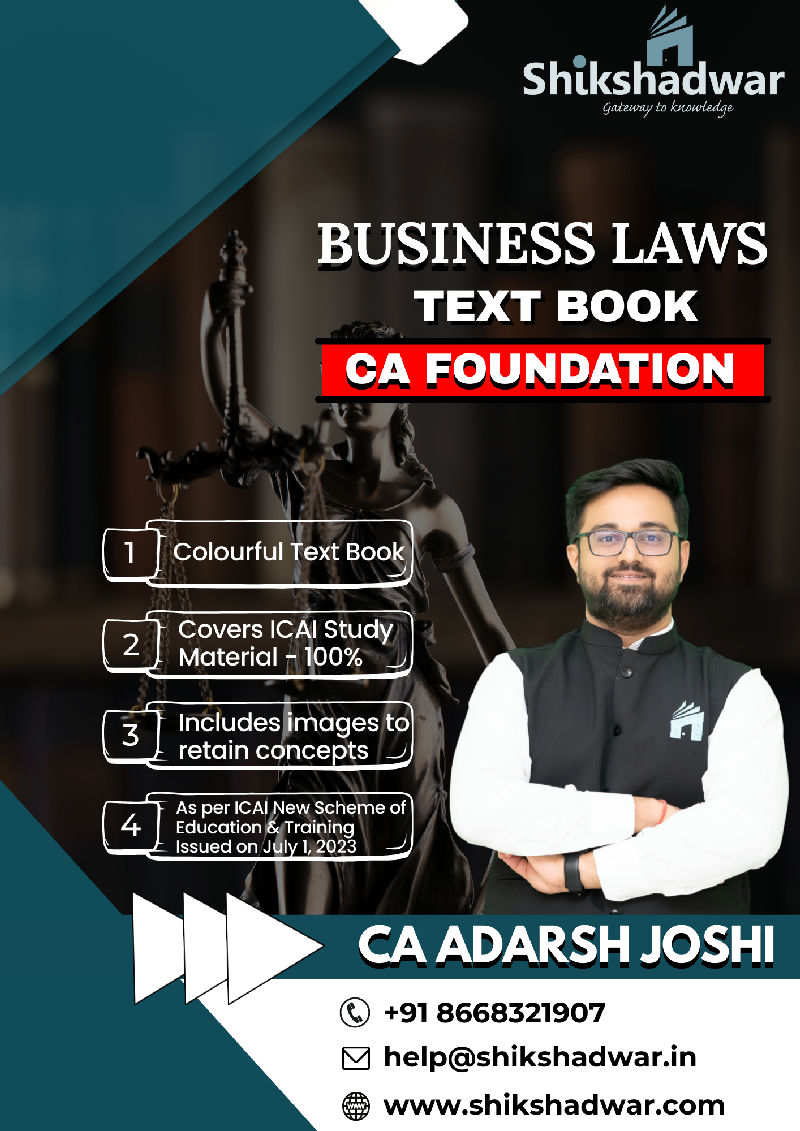 CA Foundation – Business Laws Textbook (Latest Edition) Jan 26 Onwards - By CA Adarsh Joshi Sir — image 2