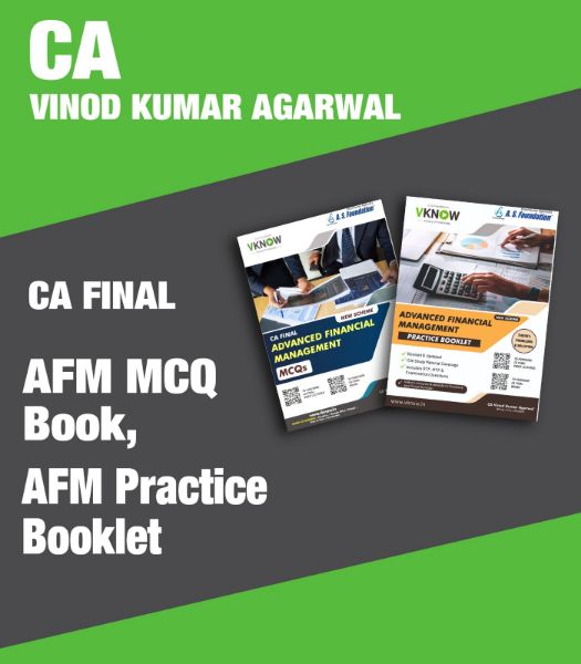 CA Final AFM MCQ Book + AFM Practice Booklet Book ( New Scheme ) by CA Vinod Kumar Agarwal Sir