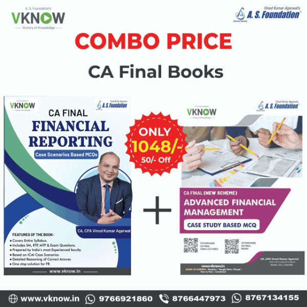 CA Final AFM Case Study Based MCQ Book + CA Final FR Case Study Based MCQ Book (New Scheme) by CA Vinod Kumar Agarwal Sir