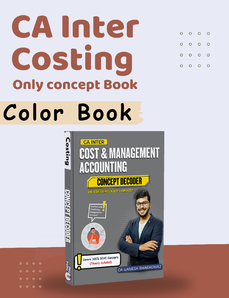 Only Color Books | CA Inter | P4 Costing Concept Decoder Book