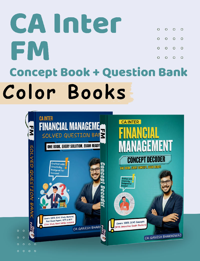 Only Color Books | CA Inter | P6A FM | Concept Decoder and Solved Question Bank