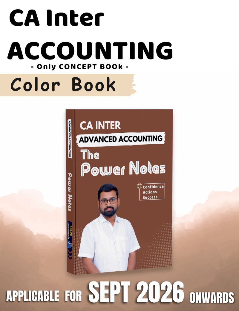 Only Books | CA Inter | P1 Accounting | Only Concept Book