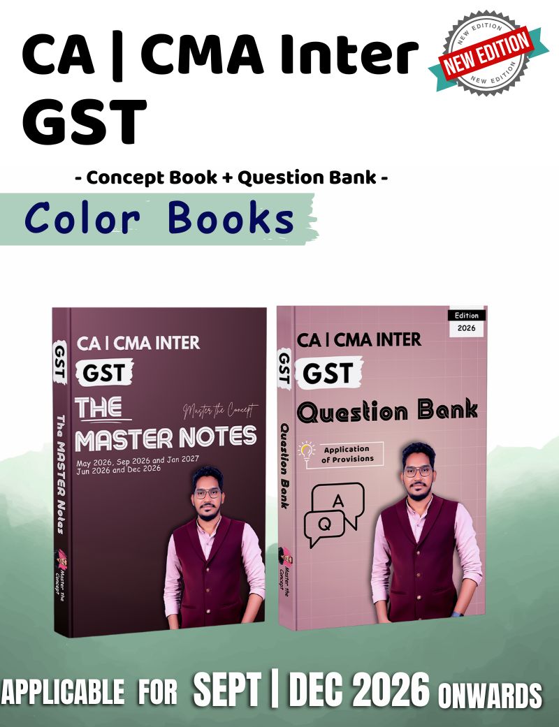 Only Books | CA Inter | P3B GST Concept Book + Question Bank | Sept 2026 Onwards