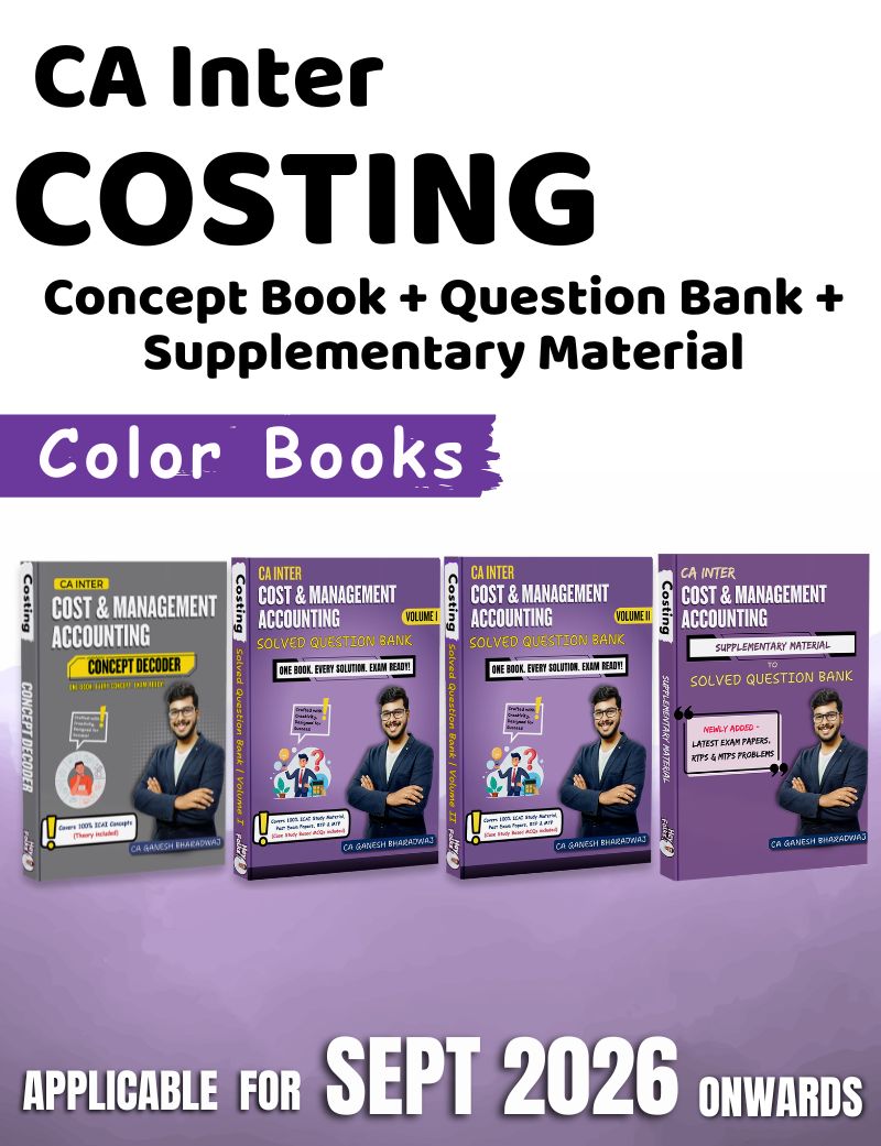 Only Books | CA Inter | P4 Cost & Management Accounting | Concept Book & Question Bank
