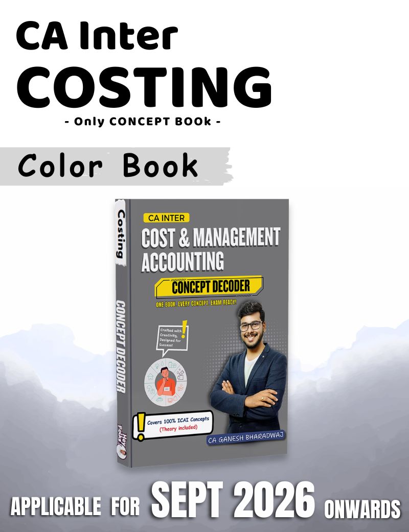 Only Books | CA Inter | P4 Cost & Management Accounting | Only Concept Book