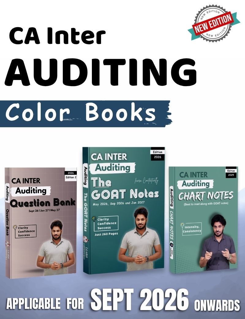 Only Books | CA Inter | P5 Auditing And Ethics | GOAT Notes, Question Bank & Chart Books Sept 2026 Onwards