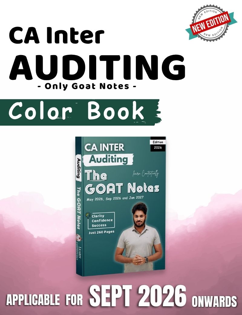 Only Books | CA Inter | P5 Auditing And Ethics | Only GOAT Notes Sept 2026 Onwards