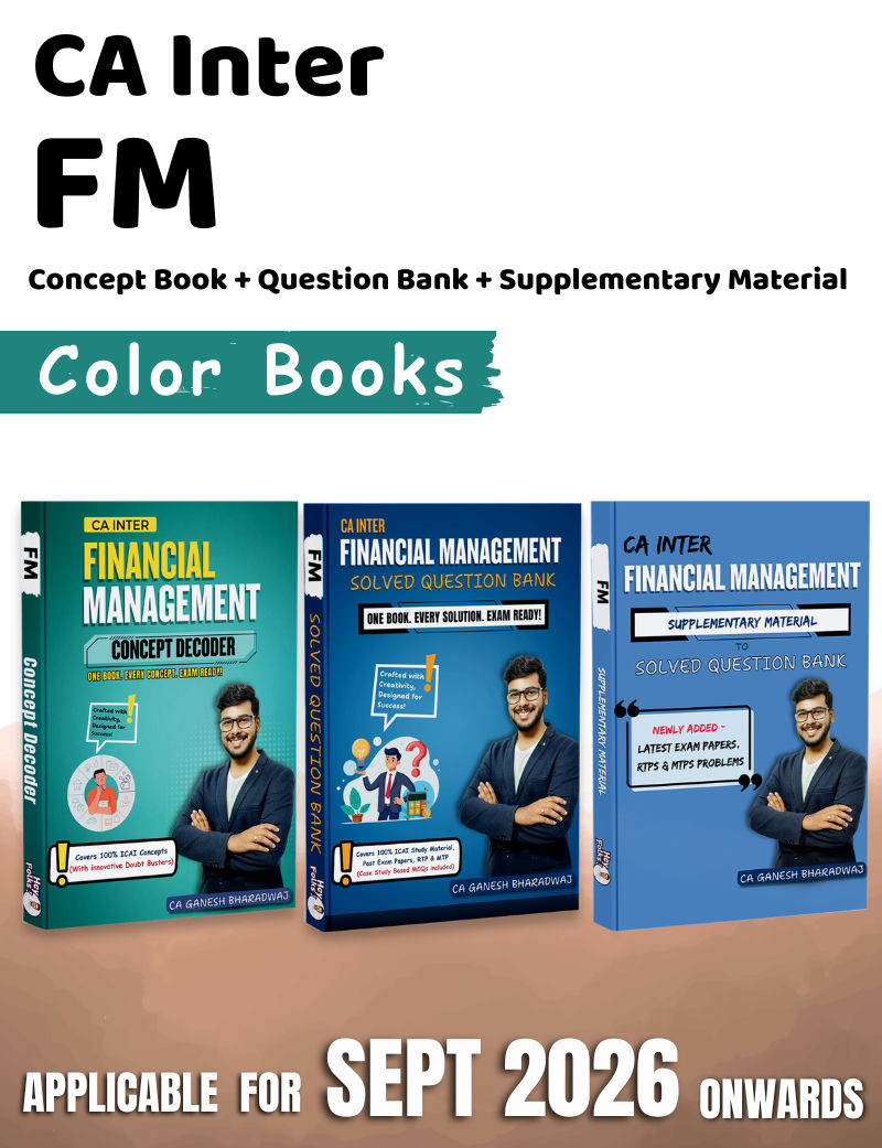 Only Books | CA Inter | P6A Financial Management | Concept Book & Question Bank