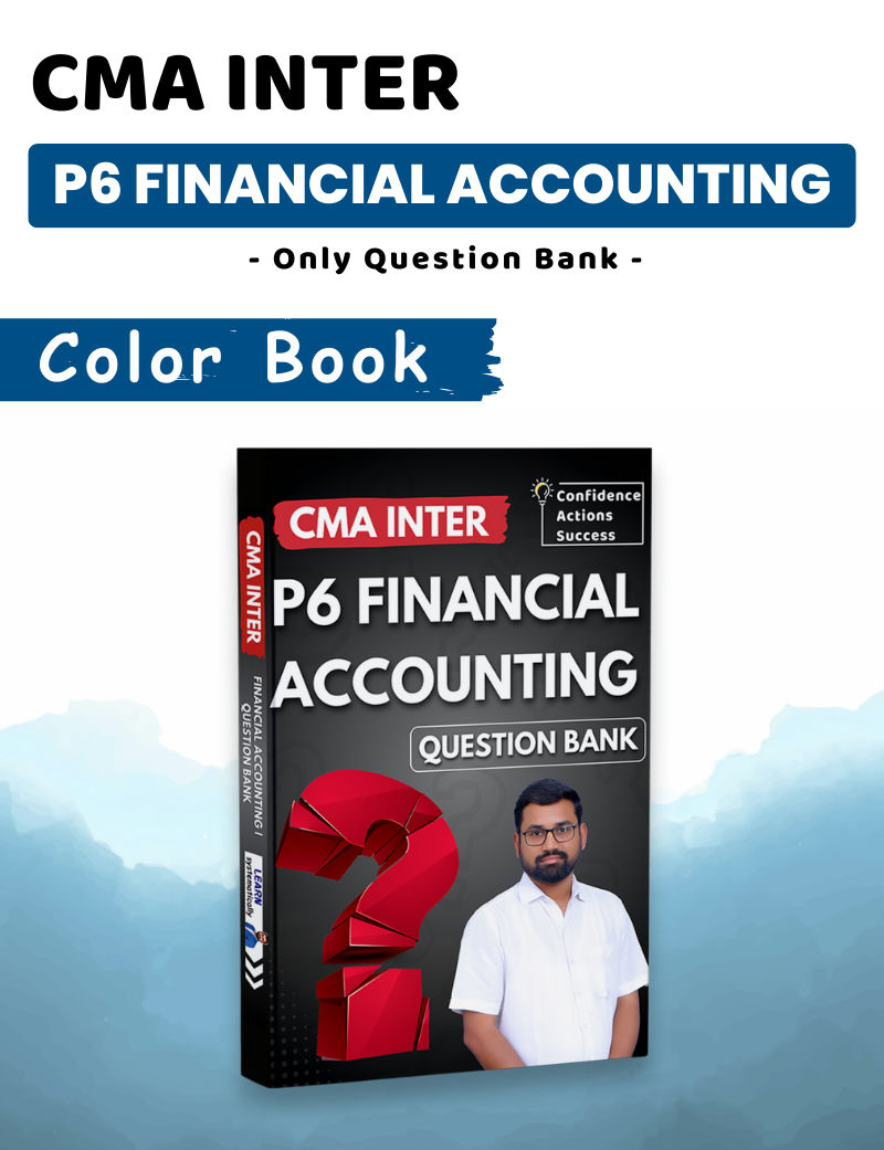 Only Books | CMA Inter | P6 Financial Accounting | Only Question Bank