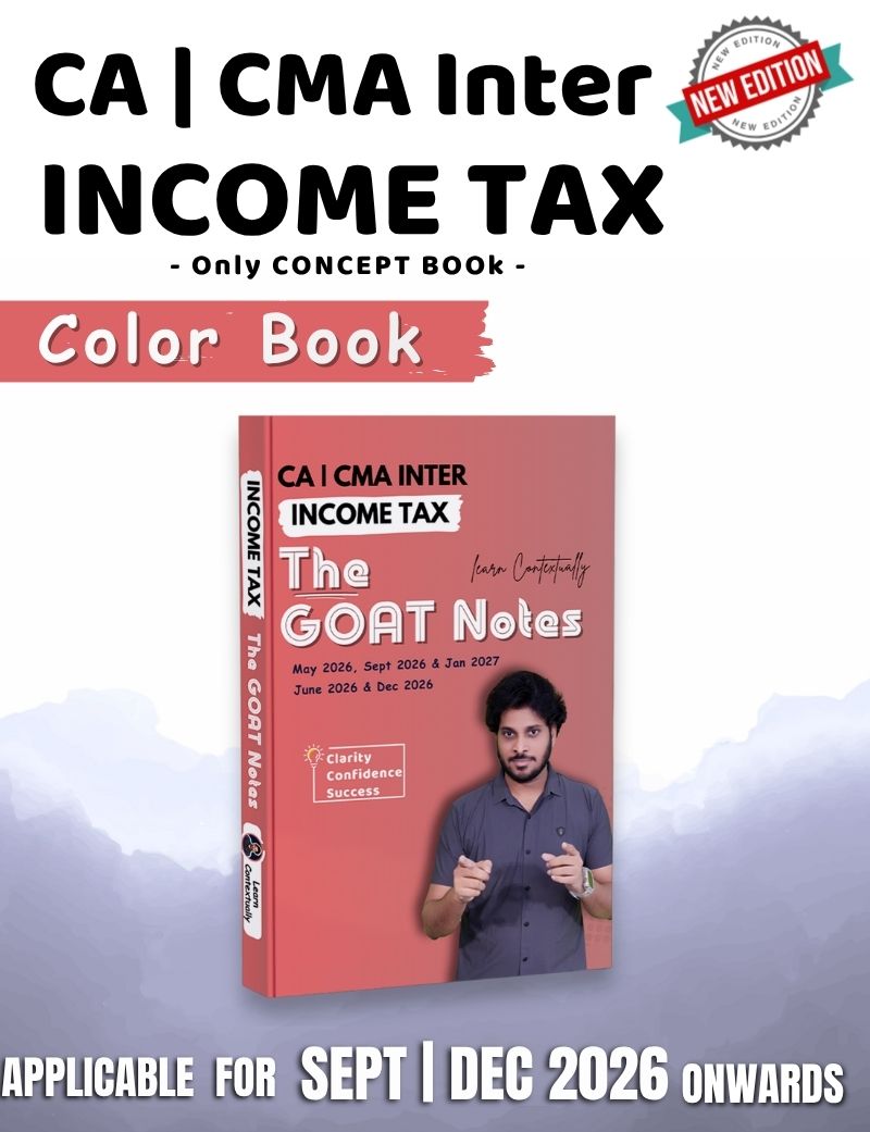 Only Books | CMA Inter | P7A Income Tax | Only Concept Book | Dec 2026 Onwards