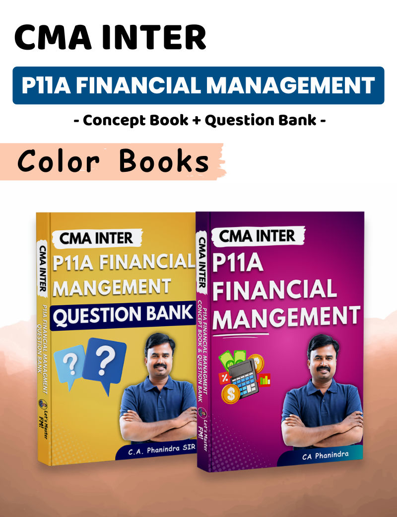 Only Books | CMA Inter | P11A Financial Management | Concept Book & Question Bank