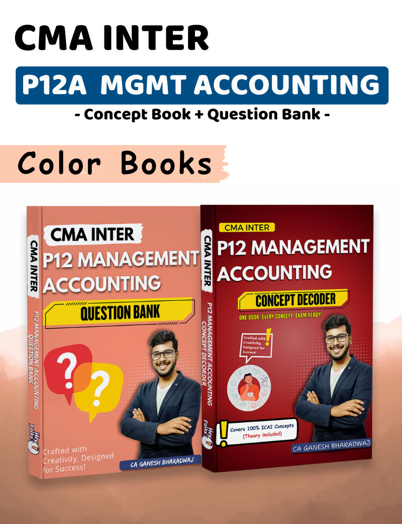 Only Books | CMA Inter | P12 Management Accounting | Concept Book & Question Bank