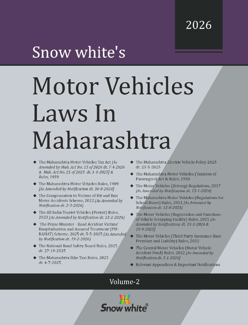 Snow white's Motor Vehicles Laws in Maharashtra in 2 Volumes — image 2