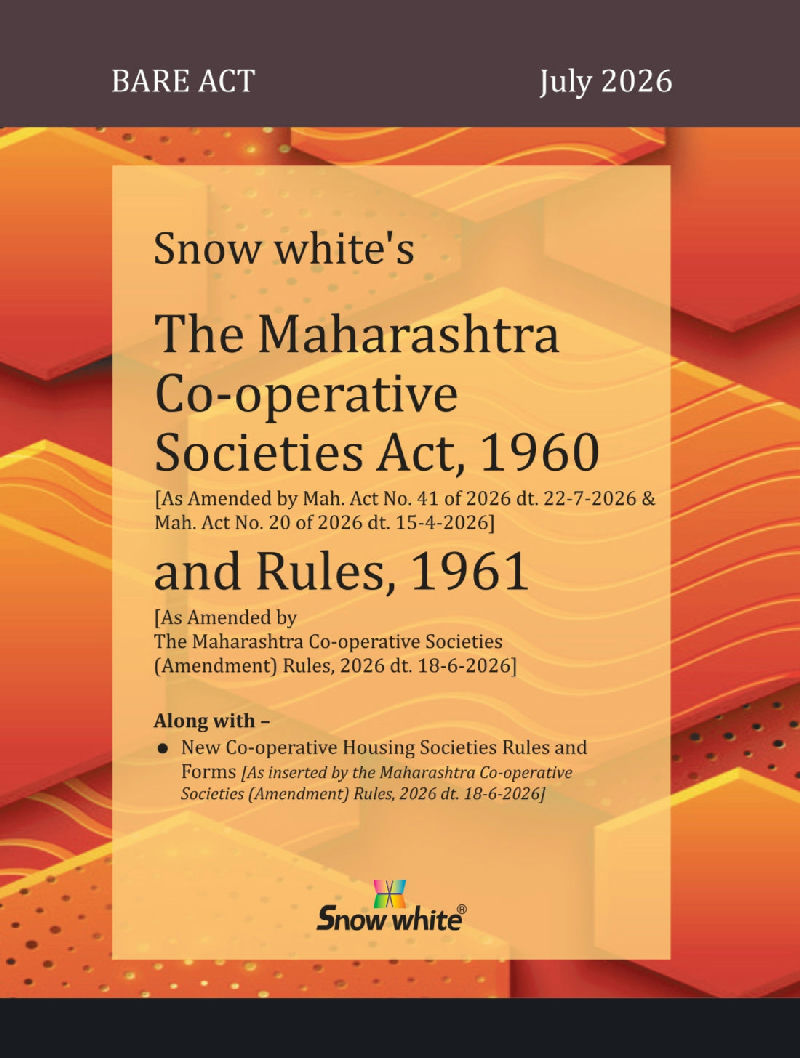 The Maharashtra Co-operative Societies Act, 1960 And Rules, 1961 - Bare Act - July 2026