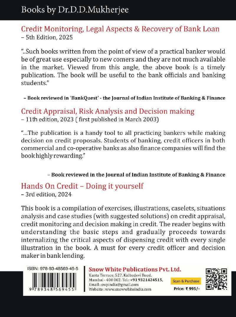 Dr DD Mukherjee's Credit Monitoring, Legal Aspects & Recovery Of Bank Loan- The Post Approval Credit Dynamics - 5th Revised Edition — image 2