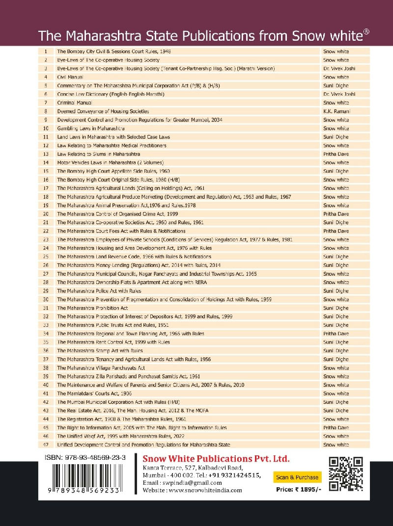 The Real Estate (Regulation and Development) Act, 2016 with Maharashtra Rules and Regulations (RERA) , MOFA, Apartment Ownership Act and Latest Case law — image 2