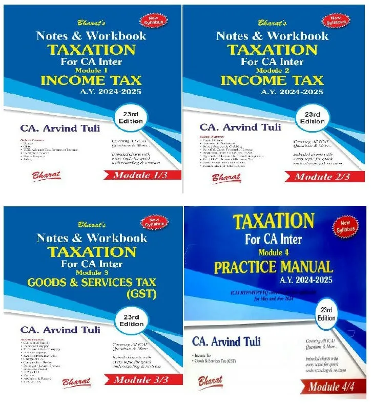 TAXATION For CA Inter (4 Modules Set) (for A.Y. 2024-2025)