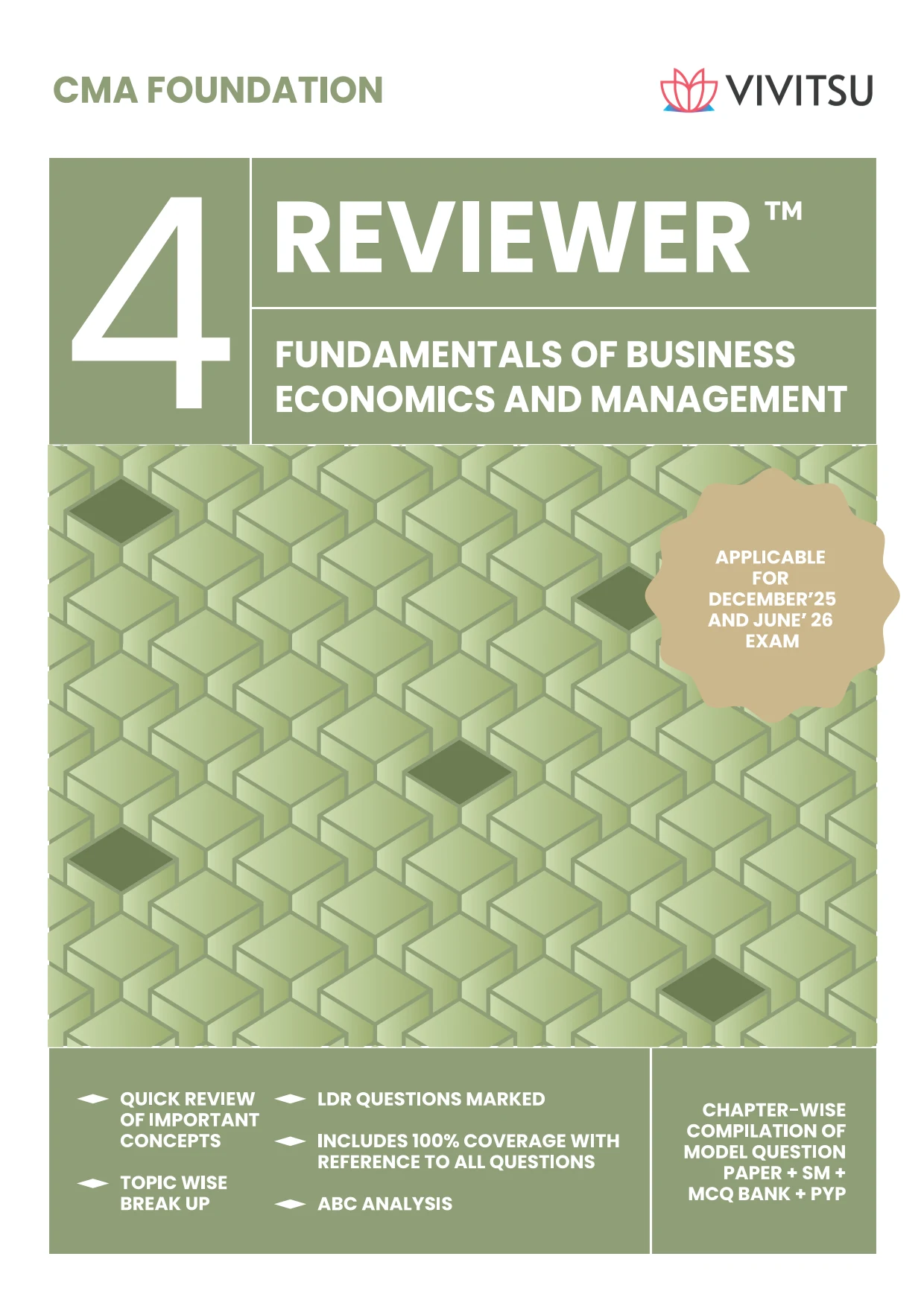 CMA Foundation FUNDAMENTALS OF BUSINESS ECONOMICS AND MANAGEMENT — Reviewer