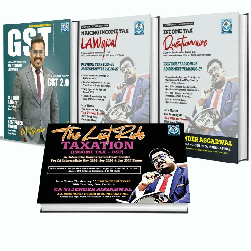CA Taxation Ultimate Book Combo For Sep 2026 & Jan 2027 Exams (Income Tax + GST)