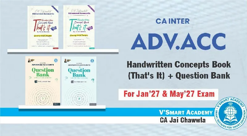 Inter Adv Acc | That's It Handwritten Concepts Book & Question Bank | Complete Bookset  | By CA Jai Chawwla