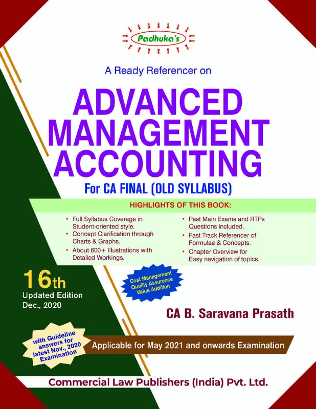A Ready Referencer on Advanced Management Accounting (Old Syllabus)