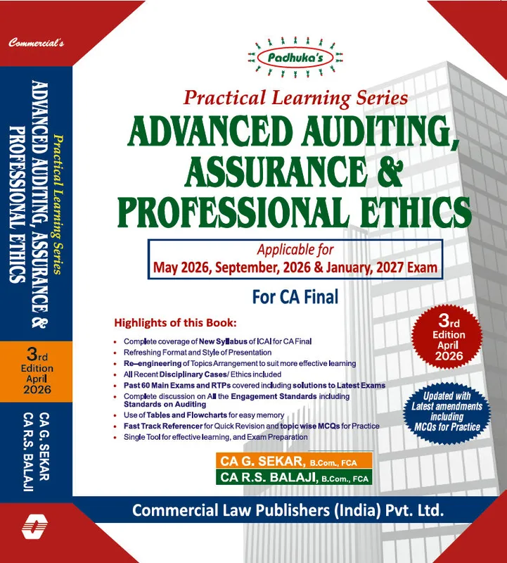Advanced Auditing, Assurance & Professional Ethics (New Syllabus 2023)