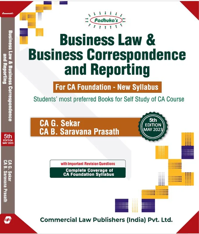 Business Law & Business Correspondence and Reporting - For CA Foundation