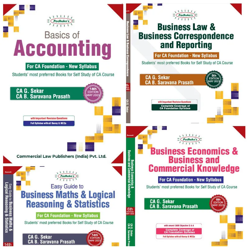 CA Foundation Complete Combo (4 Books)