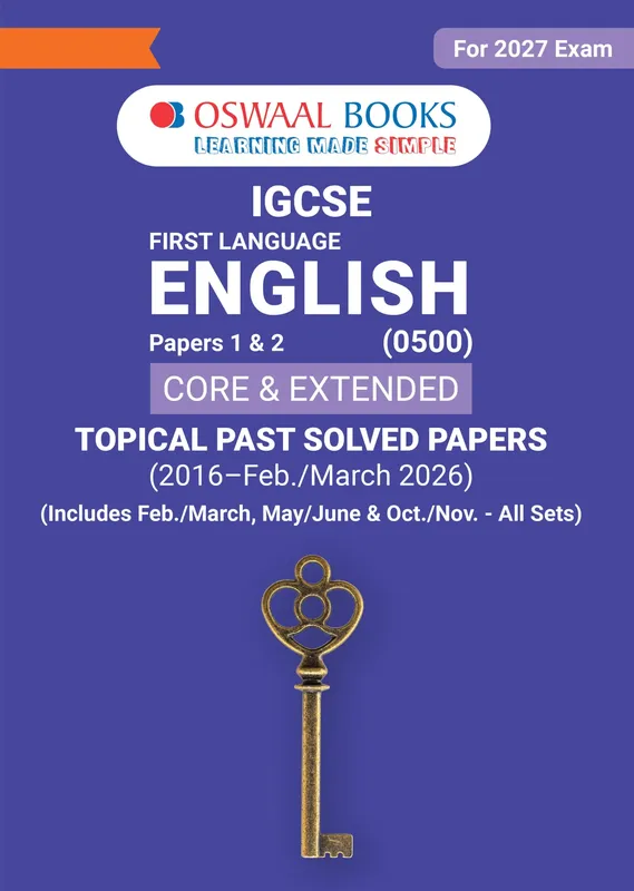 IGCSE Class 10 Oswaal IGCSE Topical Past Solved Papers | First Language English (0500) | For 2027 Exam | With Oswaal AI